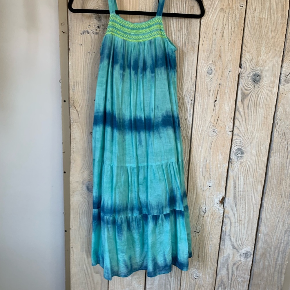 Blue and Green Kids Dress